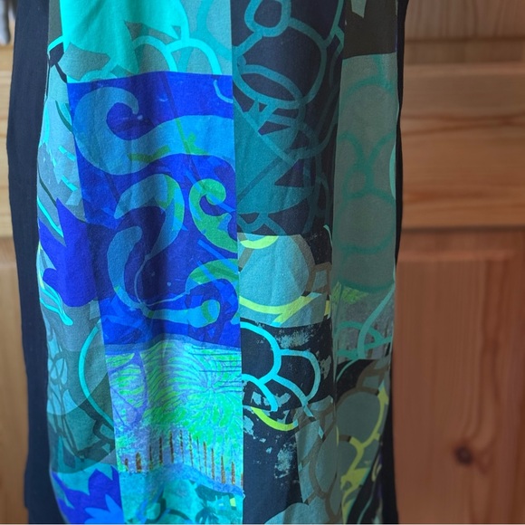 Art Simply by Dolcezza Zip Front Art to Wear Dress Size L Abstract Print - Picture 10 of 16